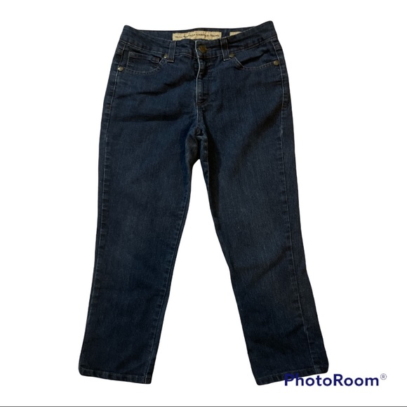 Vintage America Denim - Nine West Women Blue Vintage America Classic Rise Boyfriend Capri Jean size 6/27